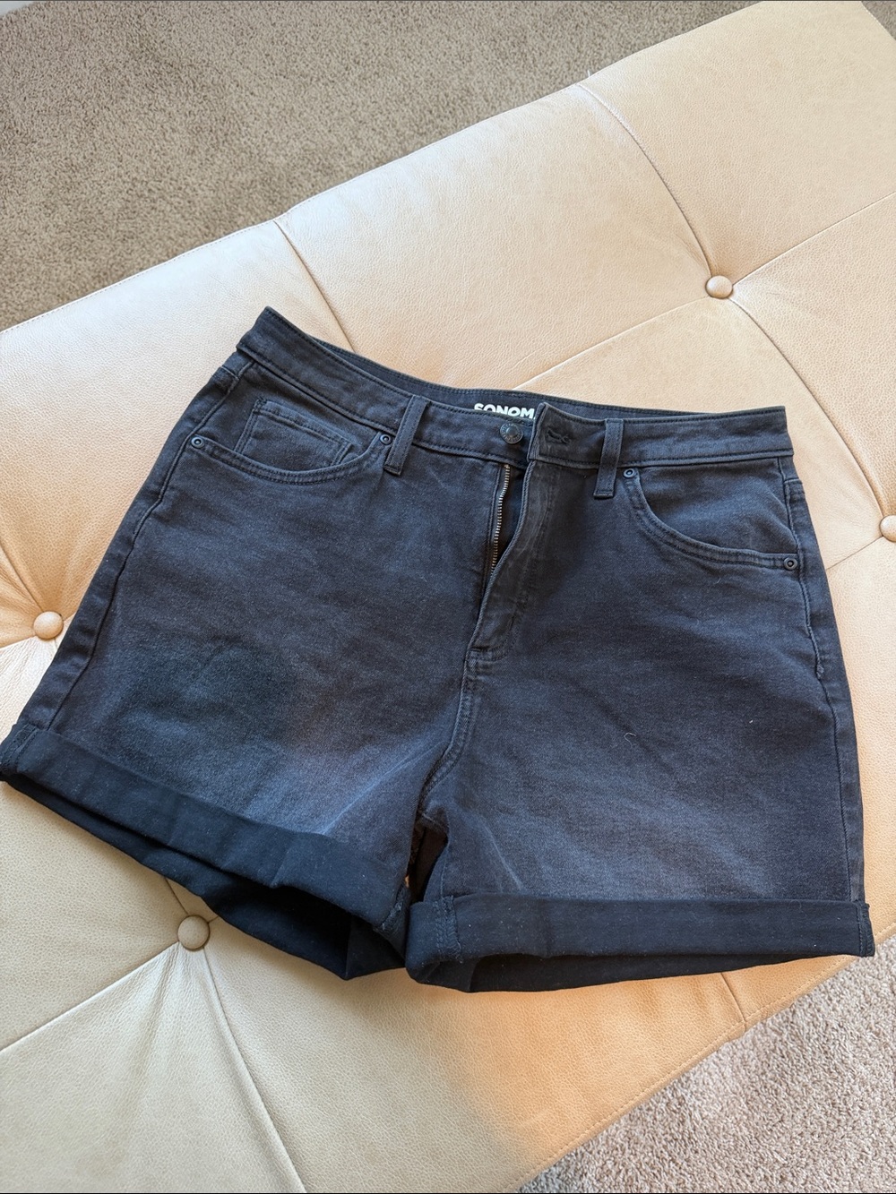 Sonoma Black Mom Shorts